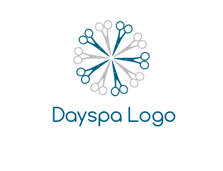 scissors in a circle barber logo