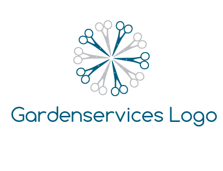 scissors in a circle barber logo