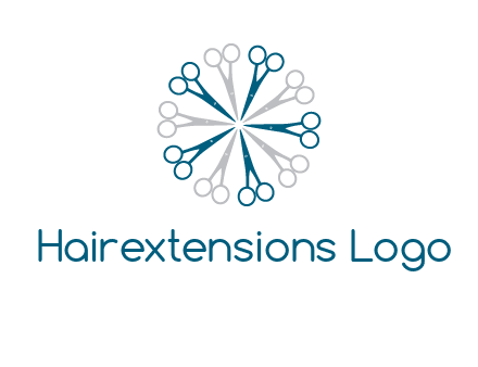 scissors in a circle barber logo