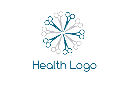 scissors in a circle barber logo