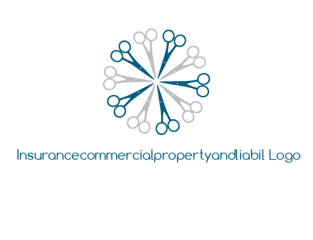 scissors in a circle barber logo
