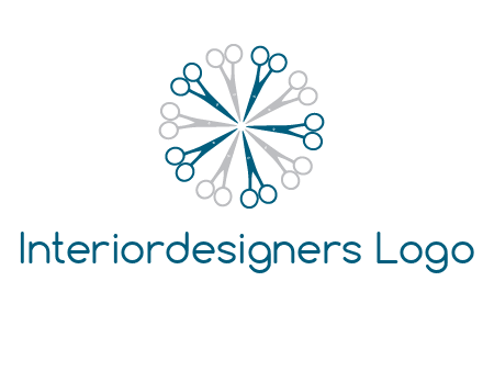 scissors in a circle barber logo