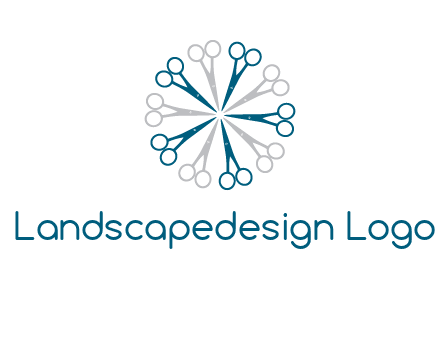 scissors in a circle barber logo