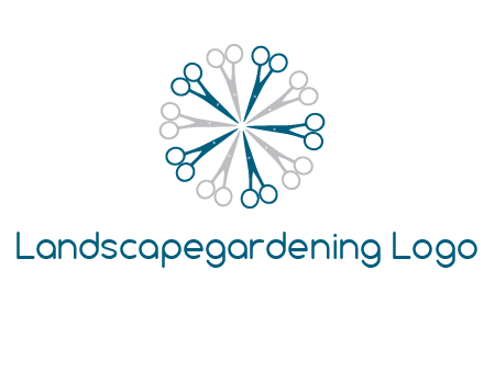 scissors in a circle barber logo