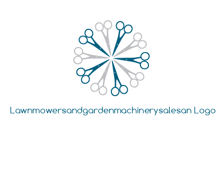 scissors in a circle barber logo