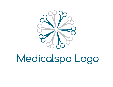 scissors in a circle barber logo