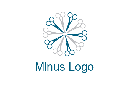 scissors in a circle barber logo