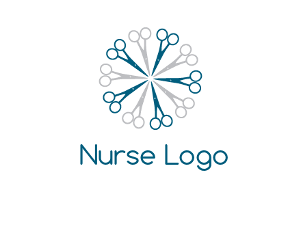 scissors in a circle barber logo