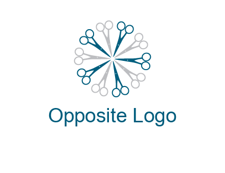 scissors in a circle barber logo