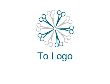 scissors in a circle barber logo