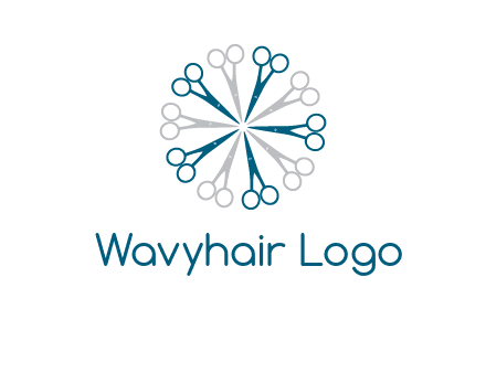 scissors in a circle barber logo
