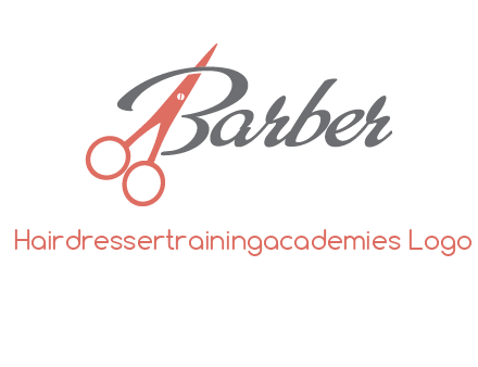 scissors in barber logo