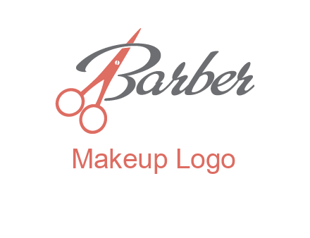 scissors in barber logo