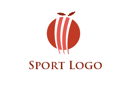 wicket on ball sports logo