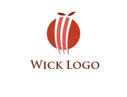 wicket on ball sports logo