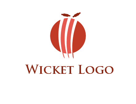 wicket on ball sports logo