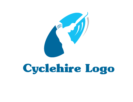 batsmen in circle sports logo