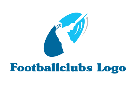 batsmen in circle sports logo