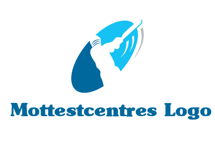 batsmen in circle sports logo