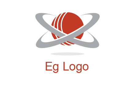 cricket ball with swoosh sports logo