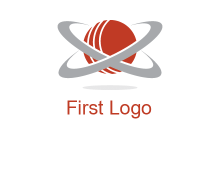 cricket ball with swoosh sports logo