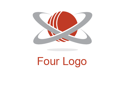 cricket ball with swoosh sports logo