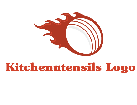 cricket ball fire sports logo