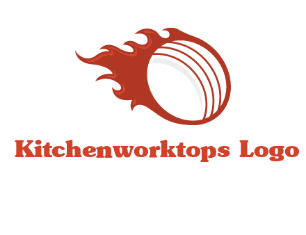 cricket ball fire sports logo