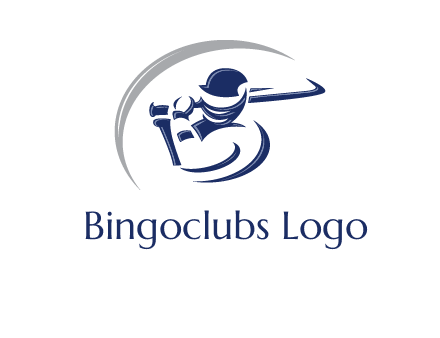 cricket batsman sports logo