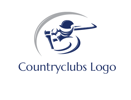 cricket batsman sports logo