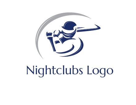 cricket batsman sports logo