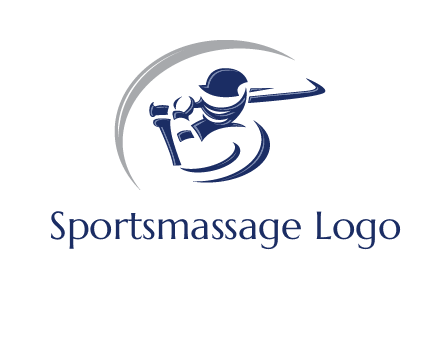 cricket batsman sports logo