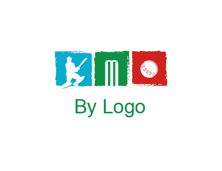 batsman wicket ball sports logo