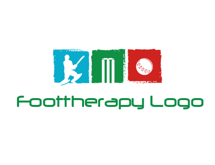 batsman wicket ball sports logo