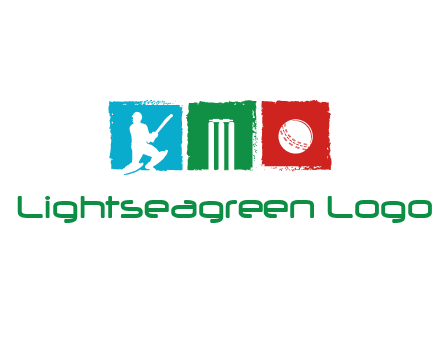 batsman wicket ball sports logo