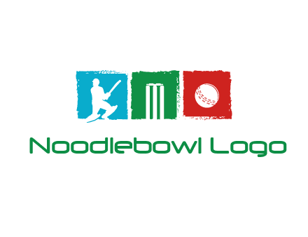 batsman wicket ball sports logo