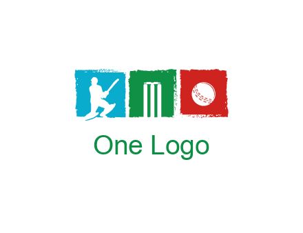 batsman wicket ball sports logo