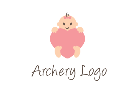 baby with heart childcare logo