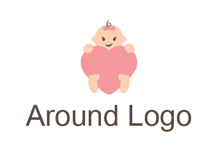baby with heart childcare logo