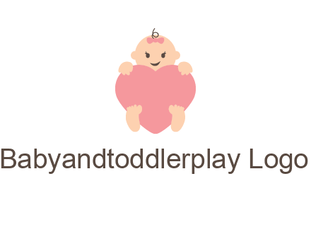 baby with heart childcare logo