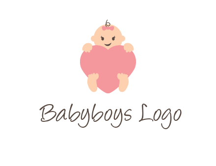 baby with heart childcare logo