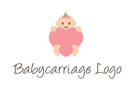baby with heart childcare logo