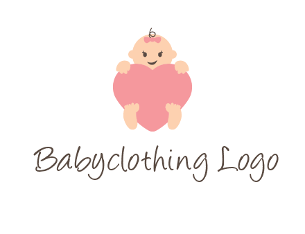 baby with heart childcare logo