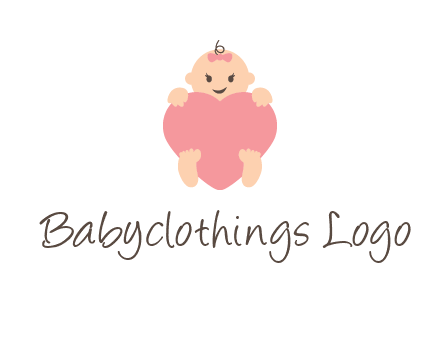 baby with heart childcare logo