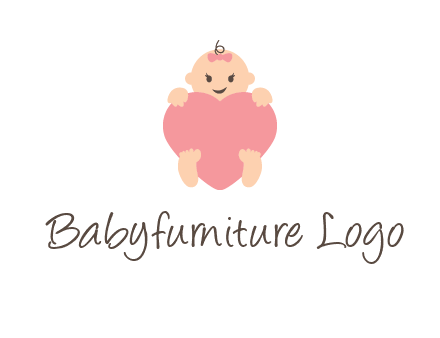 baby with heart childcare logo