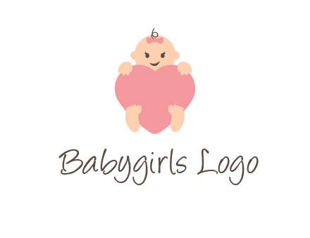 baby with heart childcare logo