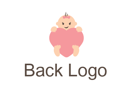 baby with heart childcare logo