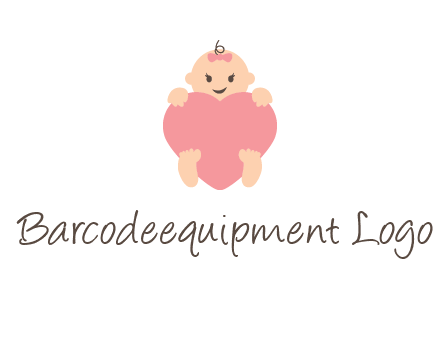 baby with heart childcare logo