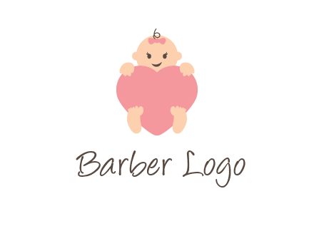 baby with heart childcare logo