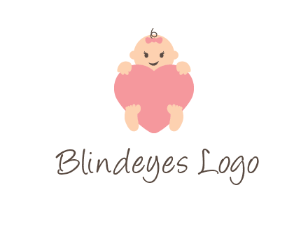 baby with heart childcare logo